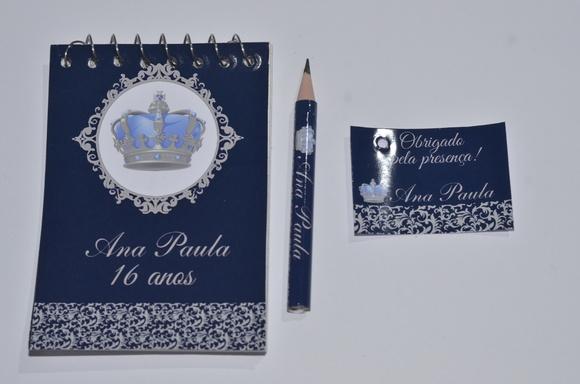 Bloquinho Personalizado com Lápis Coroa