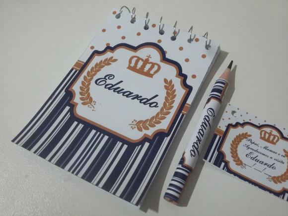 Bloquinho Personalizado com Lápis Coroa