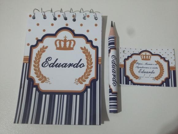 Bloquinho Personalizado com Lápis Coroa