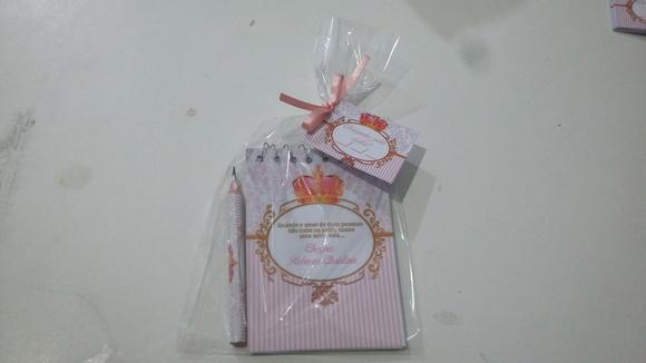 Bloquinho Personalizado com Lápis Coroa Princesa