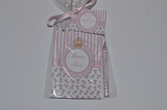 Bloquinho Personalizado com Lápis Coroa Princesa