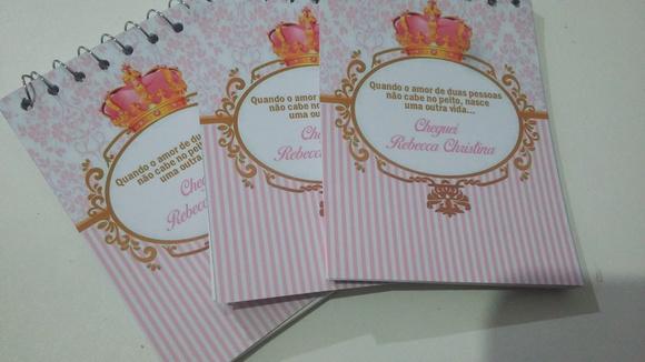 Bloquinho Personalizado com Lápis Coroa Princesa