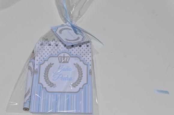 Bloquinho Personalizado com Lápis Coroa Principe