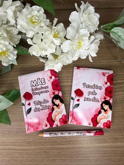 Bloquinho Personalizado com Lápis Dia das Mães