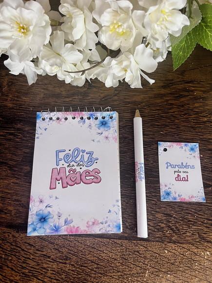 Bloquinho Personalizado com Lápis Dia das Mães