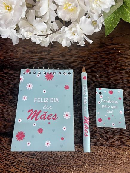 Bloquinho Personalizado com Lápis Dia das Mães