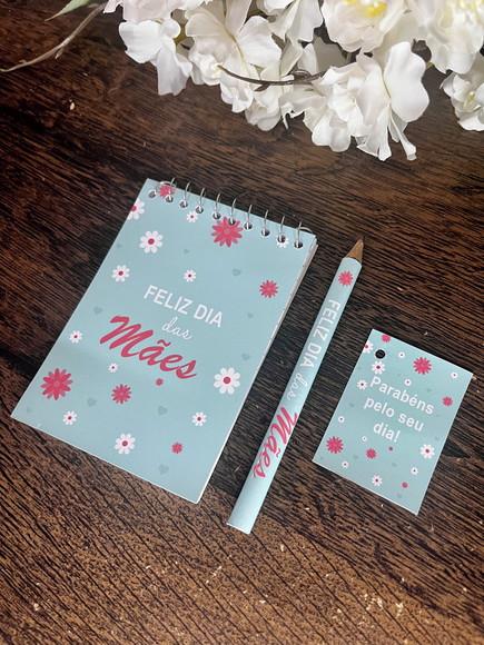 Bloquinho Personalizado com Lápis Dia das Mães