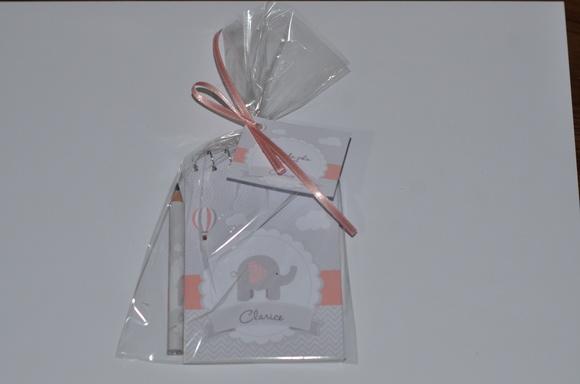 Bloquinho Personalizado com Lápis Elefantinho