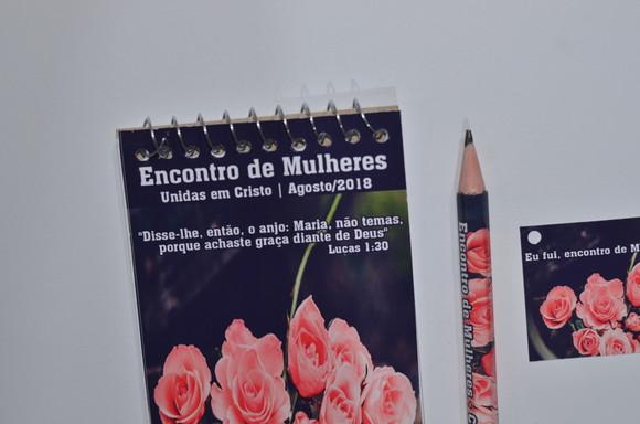 Bloquinho Personalizado com Lápis Encontro de Mulheres