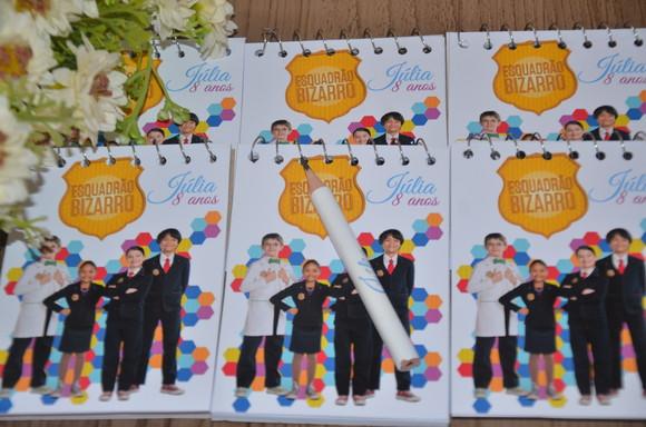 Bloquinho Personalizado com Lápis Esquadrão Bizarro