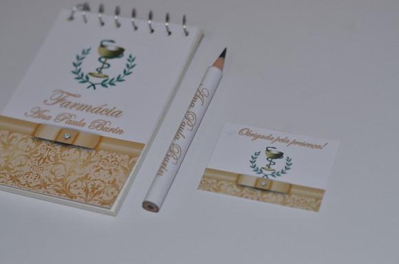 Bloquinho Personalizado com Lápis Farmácia