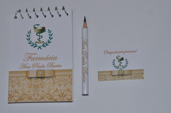 Bloquinho Personalizado com Lápis Farmácia