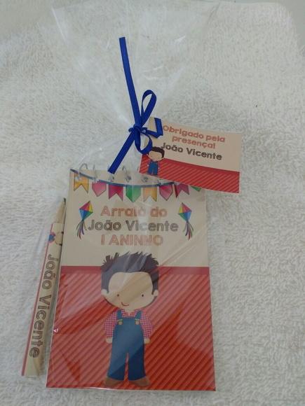 Bloquinho Personalizado com Lápis Festa Junina