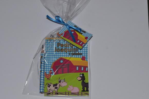 Bloquinho Personalizado com Lápis Fazendinha