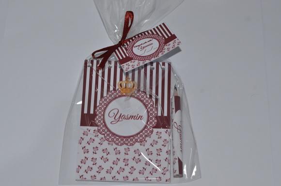 Bloquinho Personalizado com Lápis Floral