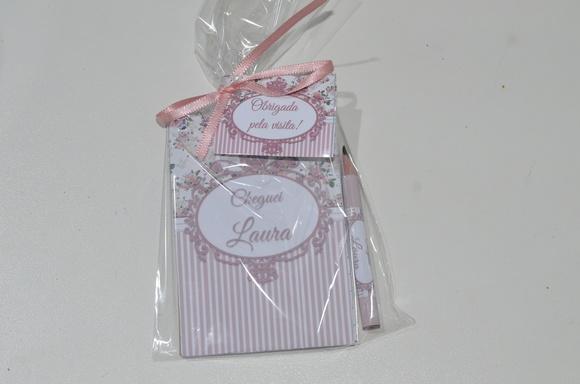 Bloquinho Personalizado com Lápis Floral