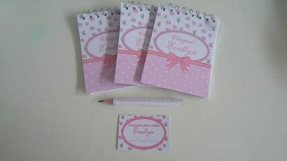 Bloquinho Personalizado com Lápis Floral