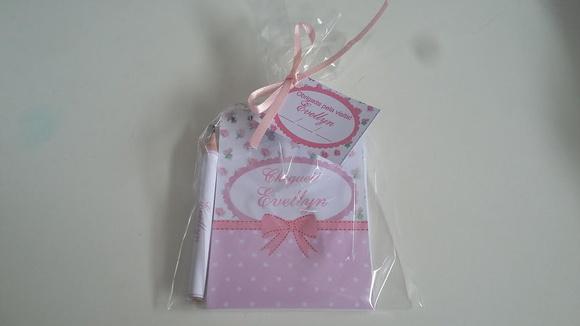 Bloquinho Personalizado com Lápis Floral