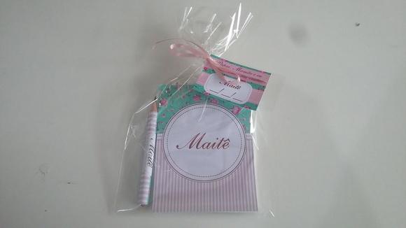 Bloquinho Personalizado com Lápis Floral