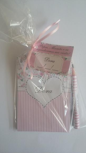 Bloquinho Personalizado com Lápis Floral