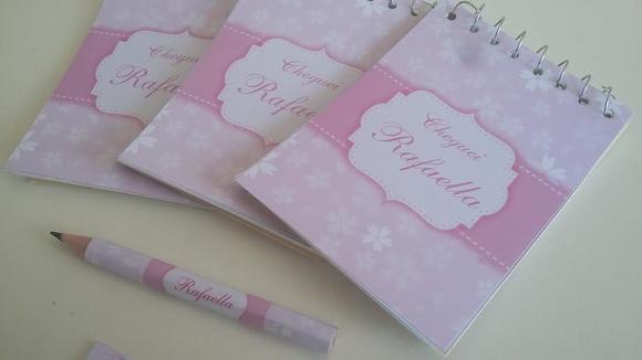 Bloquinho Personalizado com Lápis Floral