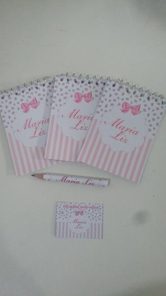 Bloquinho Personalizado com Lápis Floral
