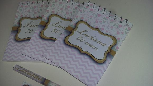 Bloquinho Personalizado com Lápis Floral
