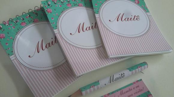 Bloquinho Personalizado com Lápis Floral