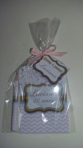 Bloquinho Personalizado com Lápis Floral