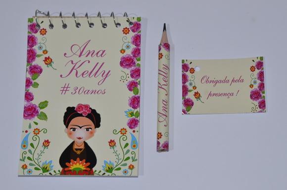 Bloquinho Personalizado com Lápis Frida