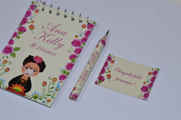 Bloquinho Personalizado com Lápis Frida