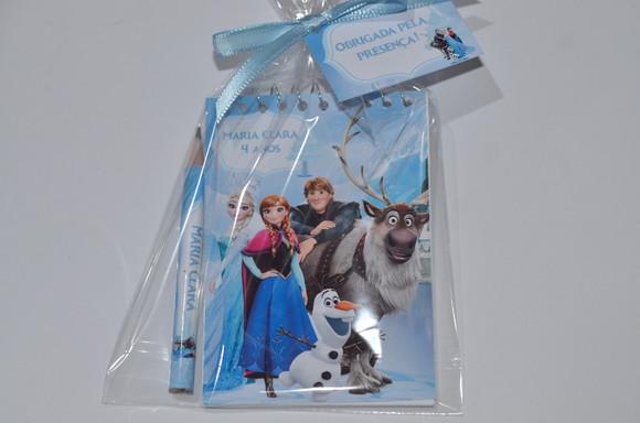 Bloquinho Personalizado com Lápis Frozen
