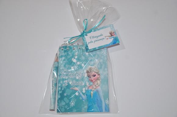 Bloquinho Personalizado com Lápis Frozen