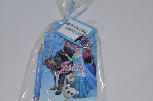 Bloquinho Personalizado com Lápis Frozen