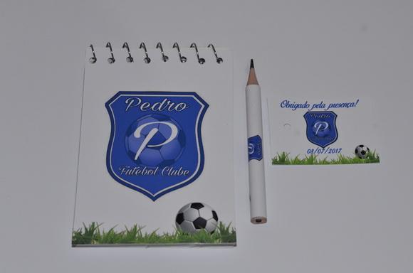 Bloquinho Personalizado com Lápis Futebol