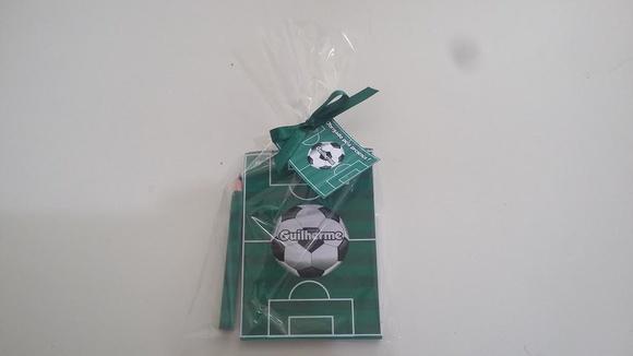 Bloquinho Personalizado com Lápis Futebol