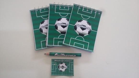 Bloquinho Personalizado com Lápis Futebol