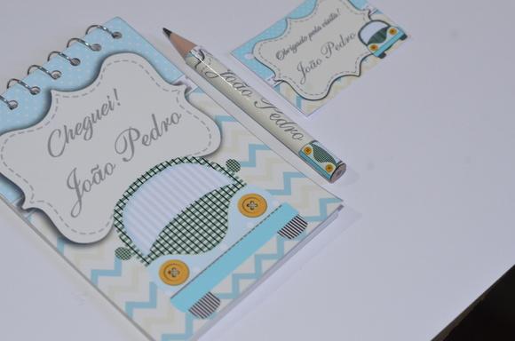 Bloquinho Personalizado com Lápis Fusca