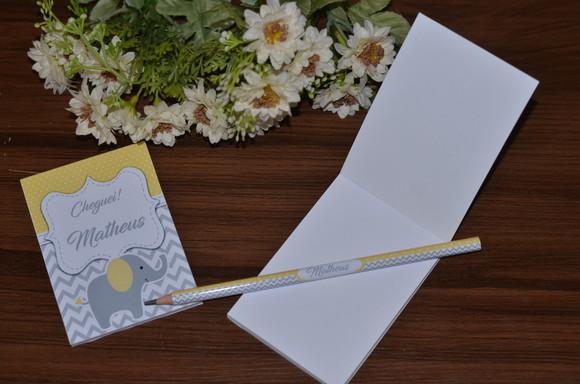 Bloquinho Personalizado com Lápis Grande