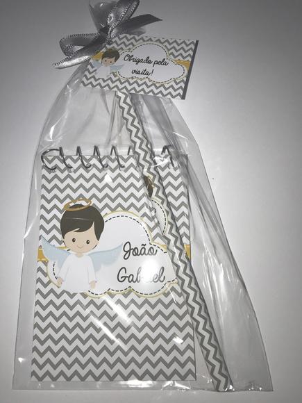 Bloquinho Personalizado com Lápis Grande Anjinho
