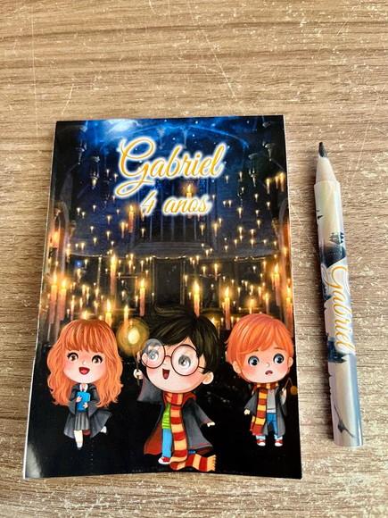 Bloquinho Personalizado com Lápis Harry Potter Cute