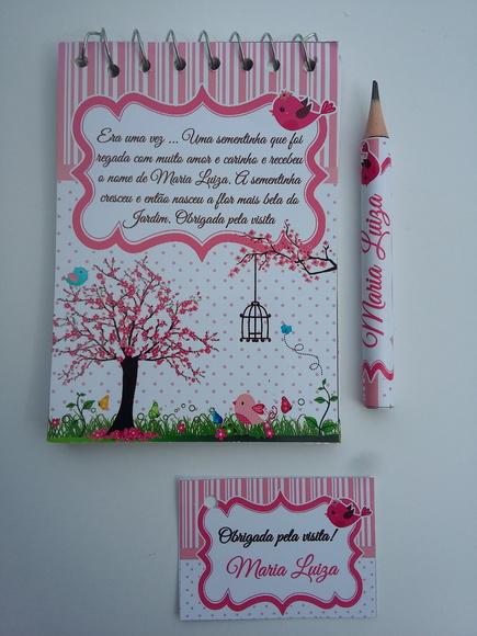 Bloquinho Personalizado com Lápis Jardim