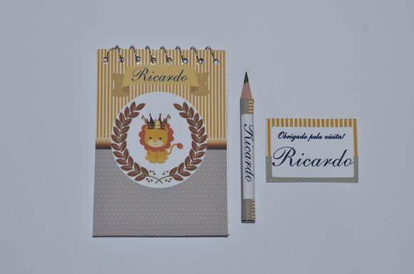 Bloquinho Personalizado com Lápis Leão