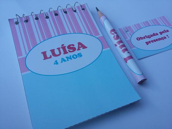 Bloquinho Personalizado com Lápis Listras