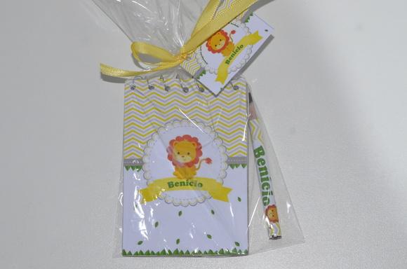 Bloquinho Personalizado com Lápis Leão
