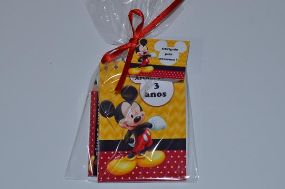 Bloquinho Personalizado com Lápis Mickey