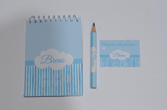 Bloquinho Personalizado com Lápis Nuvem