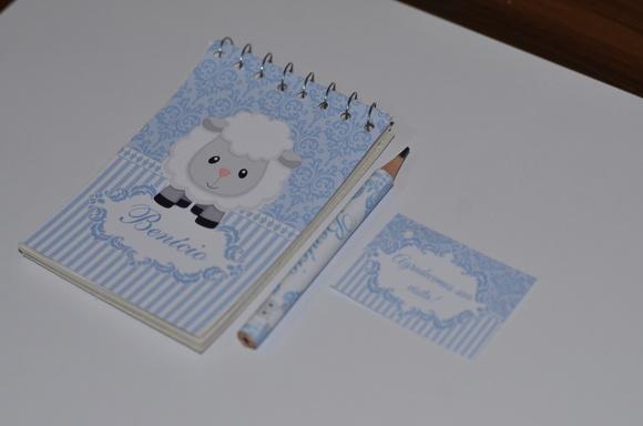 Bloquinho Personalizado com Lápis Ovelhinha