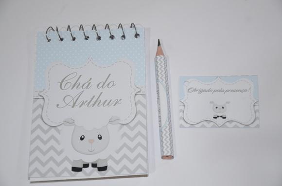 Bloquinho Personalizado com Lápis Ovelhinha