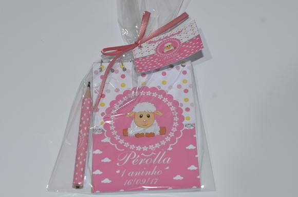 Bloquinho Personalizado com Lápis Ovelhinha